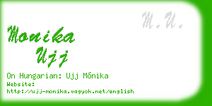 monika ujj business card